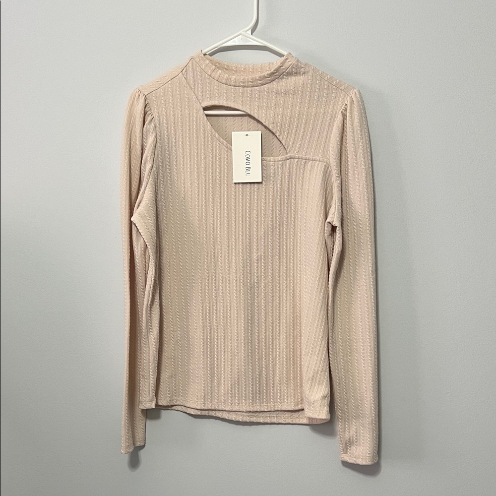 Elegant Cream Long Sleeve Blouse